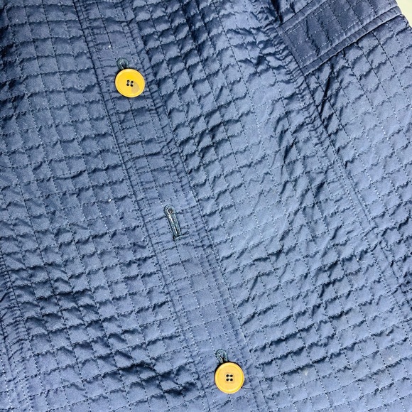 Tara Ryan Navy Blue Button-Down Coat - Picture 9 of 9